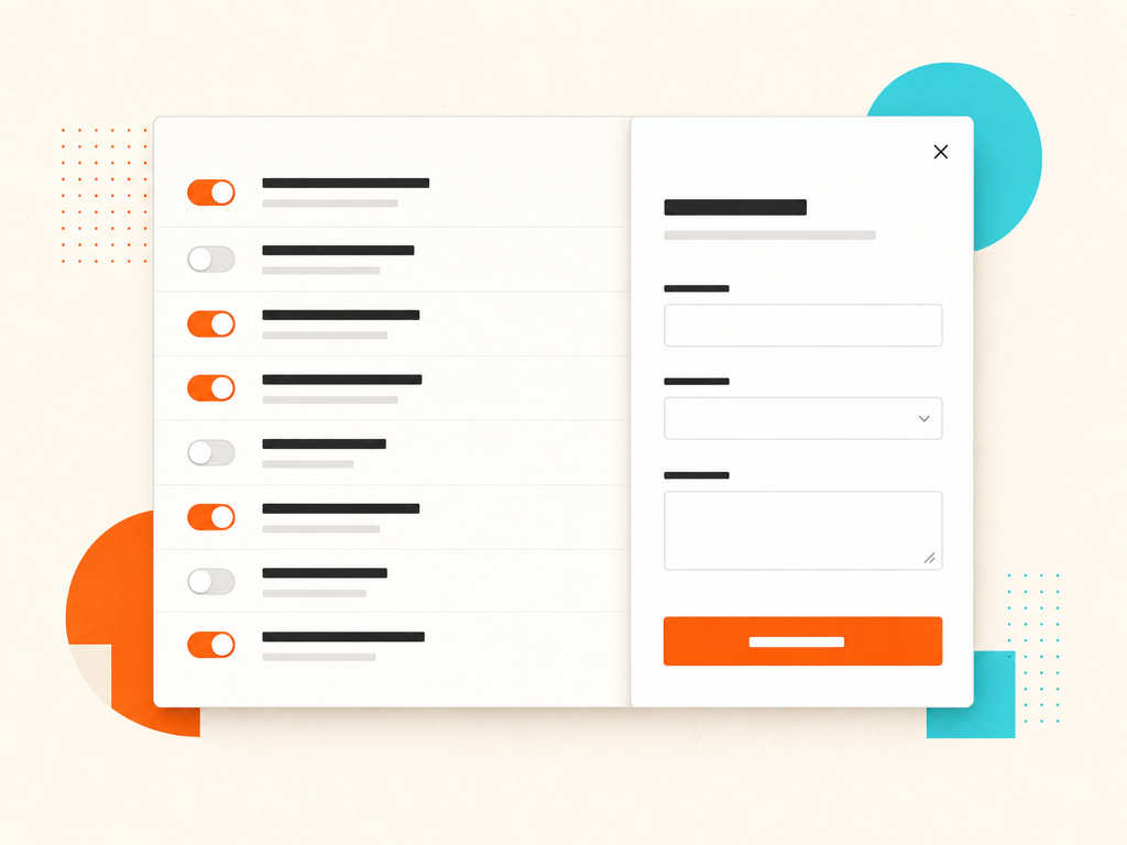Gamification Planner toggle list with feature config drawer open